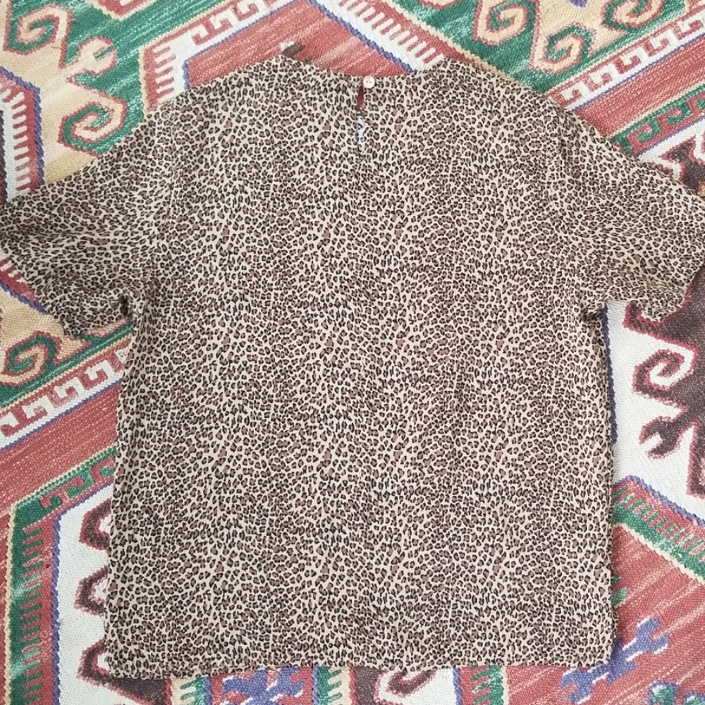Vintage 90's Leopard Animal Print Top - Picture 7 of 8
